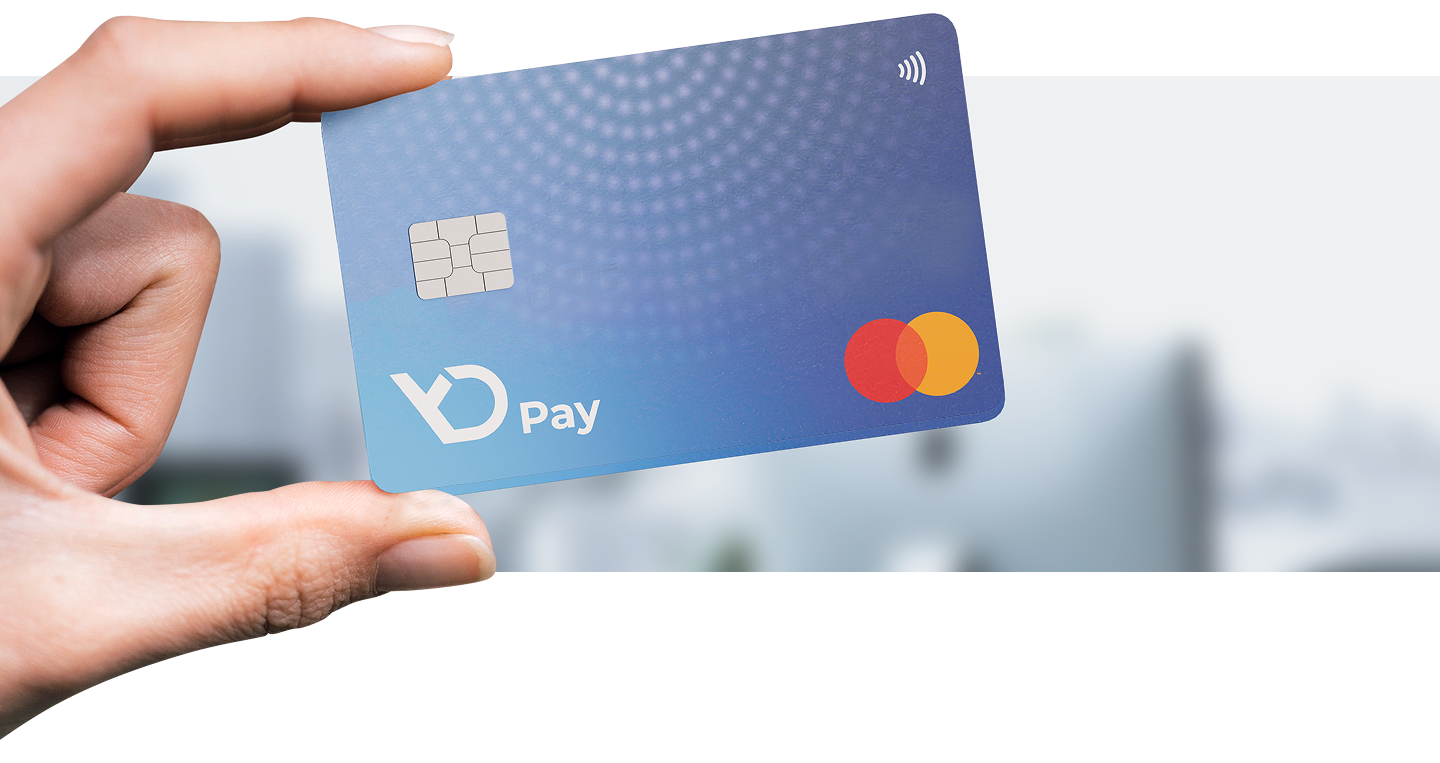 Tarjeta YDPay en mano
